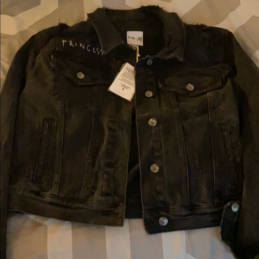 Black denim jacket